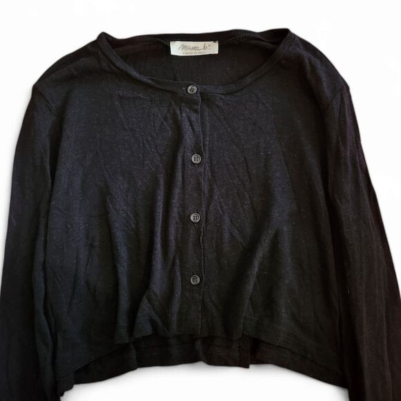 Mama B Italian Cielo lr cardigan linen viscose blend oversized cropped S - Picture 2 of 7